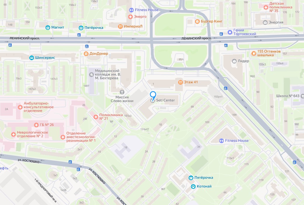 Карта Санкт-Петербурга